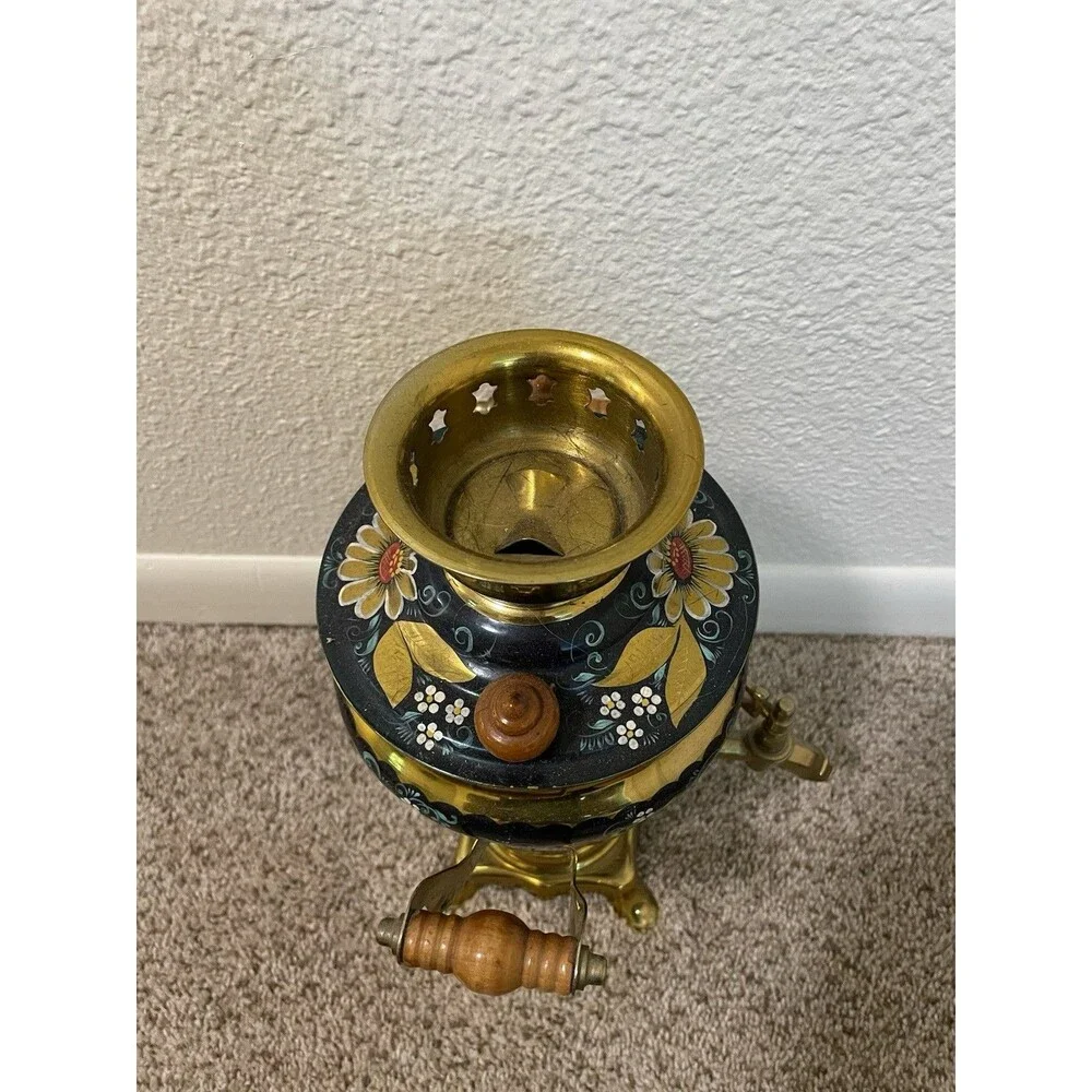 VINTAGE Samovar Tea Pot Russian Hand-Painted Electric